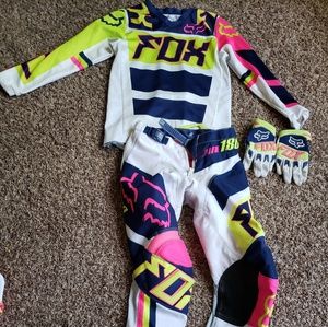 Fox 180 riding gear. Pants, Jersey, and gloves